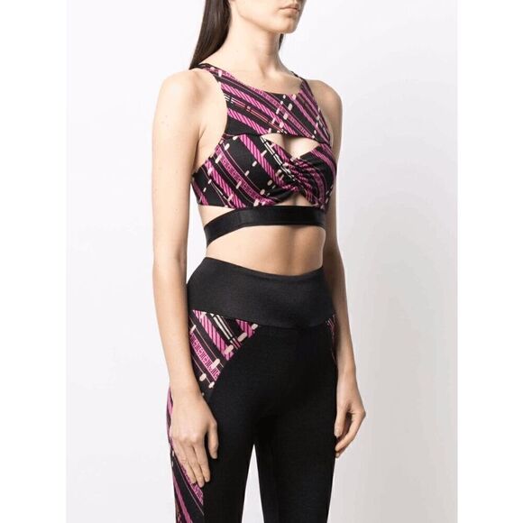 NWT Wolford Hanna Sports Bra Top S Multi Pink Black - Picture 4 of 16